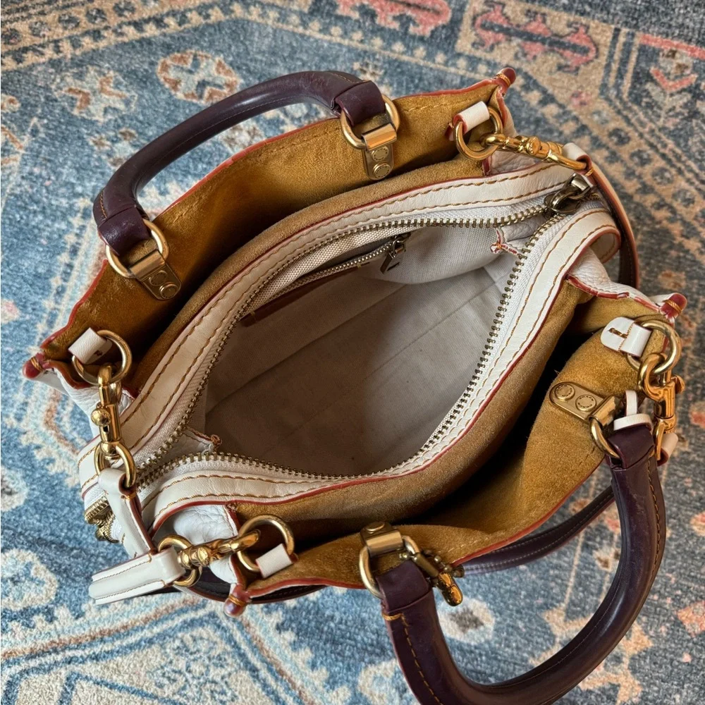 Coach Rogue 25 ivory cream 1941 glovetanned pebbled leather 20315 - Picture 7 of 15